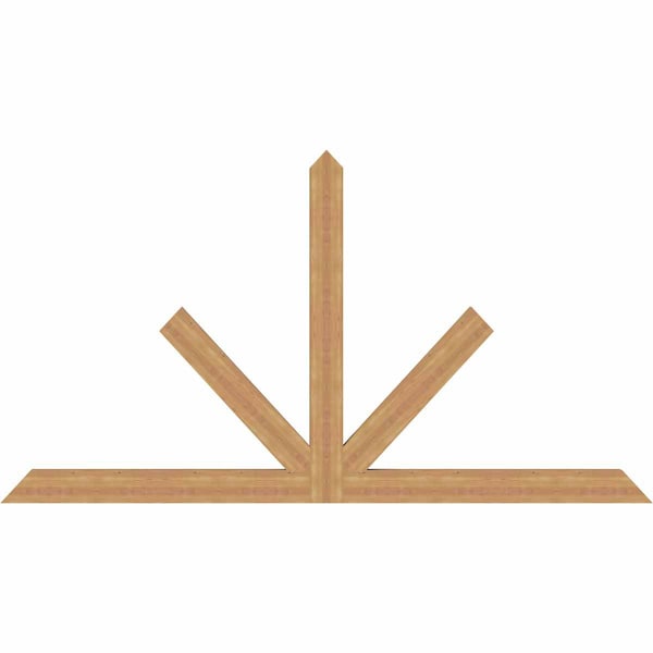 Ekena Millwork Saratoga Timber Gable Bracket, Western Red Cedar, 108"W x 58"H x 3 1/2"D x 5 1/2"F, 13/12 Pitch GBW108X58X0406SAR00SWR - main
